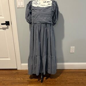 Abercrombie & Fitch Blue Striped Long Sleeve Dress